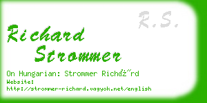 richard strommer business card